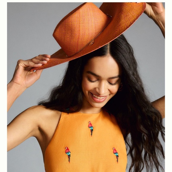 - Anthropologie farm rio parrot halter dress size xl - Picture 5 of 9